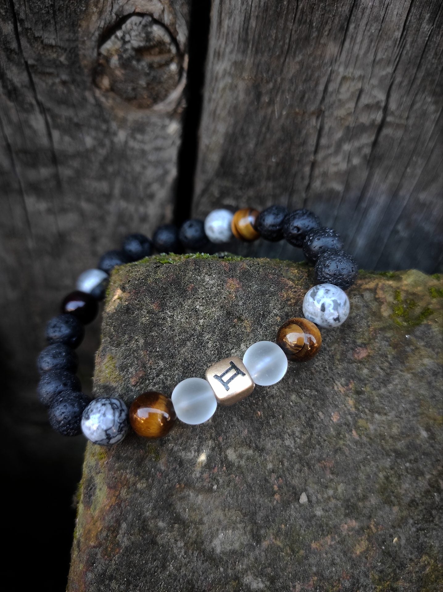 Férfi horoszkópos karkötő Ikrek